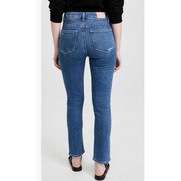 PAIGE Blue Straight Leg Jeans - Picture 4 of 10